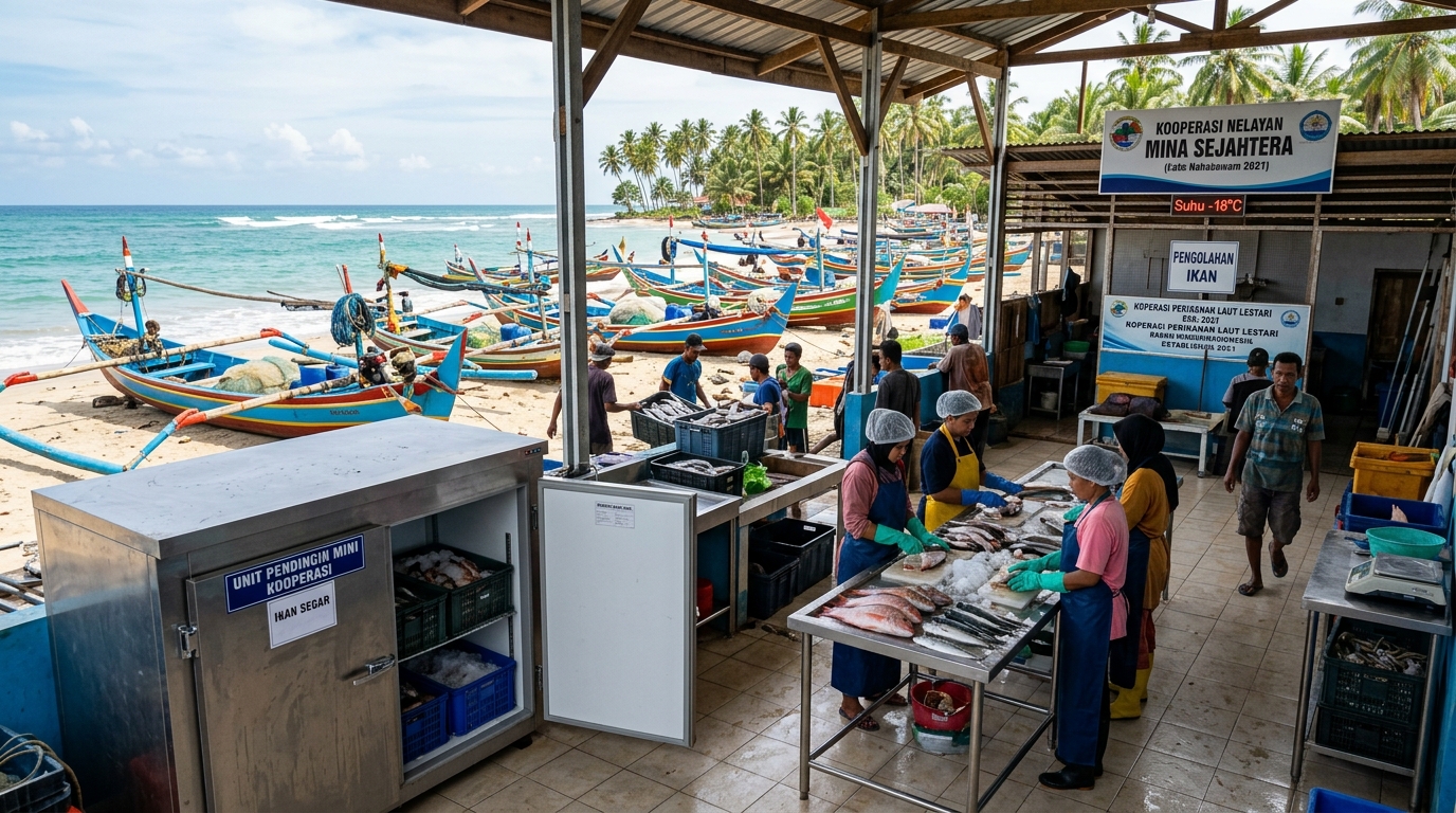 Pengadaan Mini Cold Storage & Fasilitas Pengolahan Koperasi Nelayan Pantai Indah Mukomuko