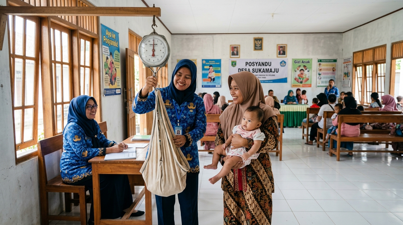 Pengadaan Alat Antropometri Terstandar & Paket Gizi PMT Posyandu Teramang Jaya